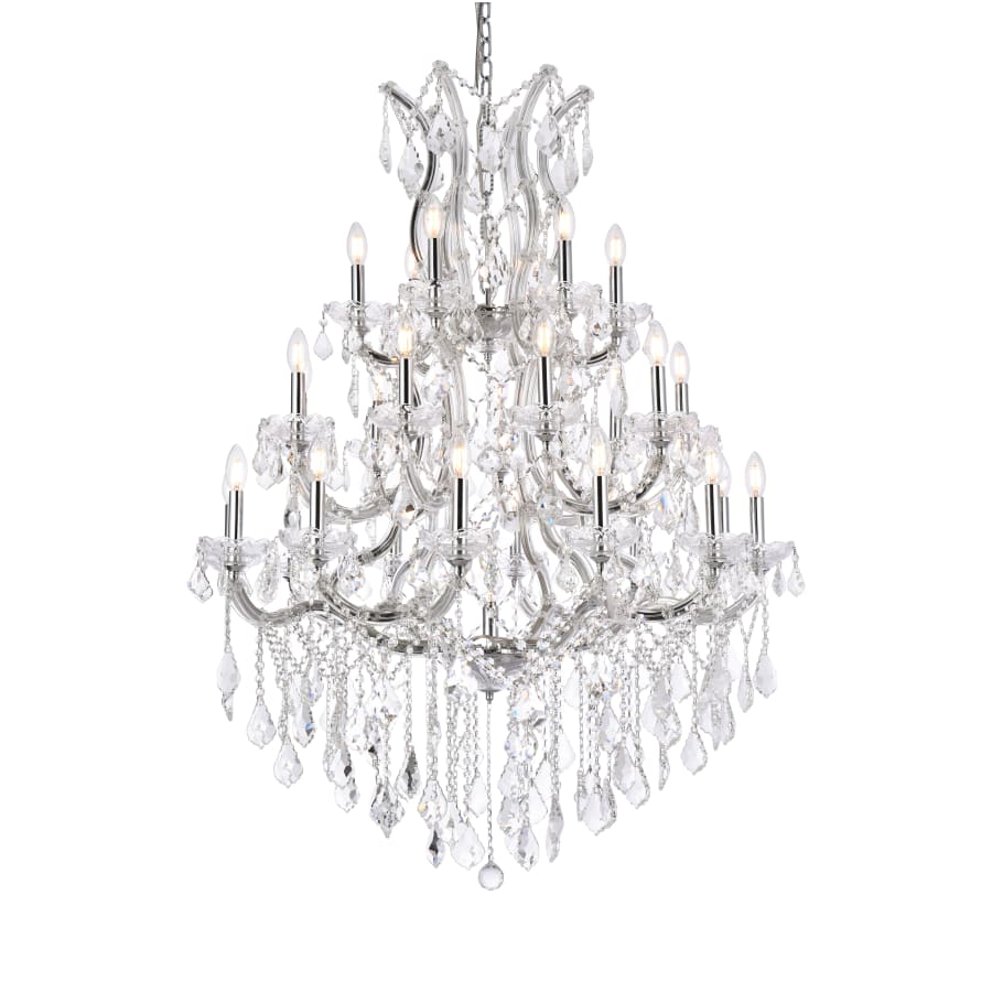 Elegant Lighting Maria Theresa 28 Light 38" Wide Crystal Chandelier with Clear Royal Cut Crystals