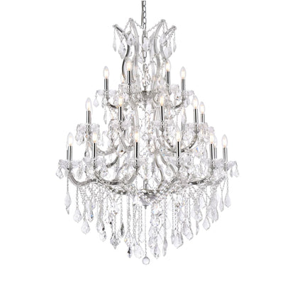 Elegant Lighting Maria Theresa 28 Light 38" Wide Crystal Chandelier with Clear Royal Cut Crystals