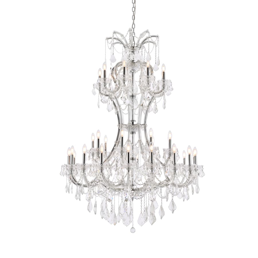 Elegant Lighting Maria Theresa 36 Light 46" Wide Crystal Chandelier with Clear Royal Cut Crystals