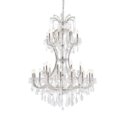 Elegant Lighting Maria Theresa 36 Light 46" Wide Crystal Chandelier with Clear Royal Cut Crystals