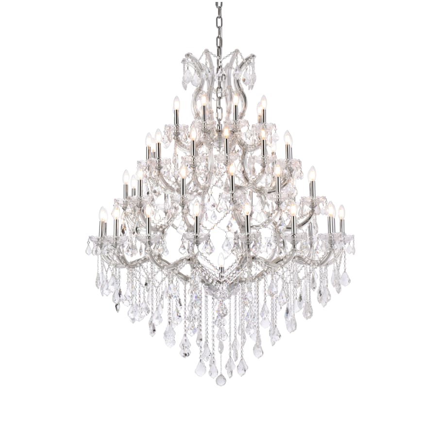 Elegant Lighting Maria Theresa 49 Light 46" Wide Crystal Chandelier with Clear Royal Cut Crystals