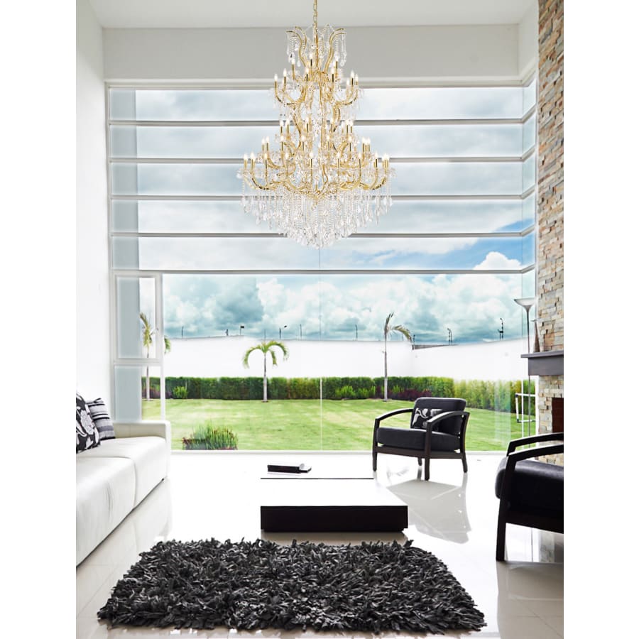 Elegant Lighting Maria Theresa 61 Light 54" Wide Crystal Chandelier with Clear Royal Cut Crystals