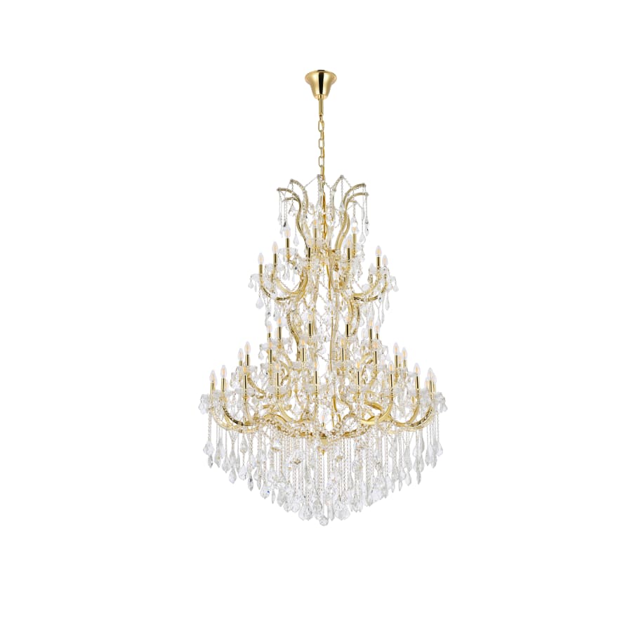 Elegant Lighting Maria Theresa 61 Light 54" Wide Crystal Chandelier with Clear Royal Cut Crystals