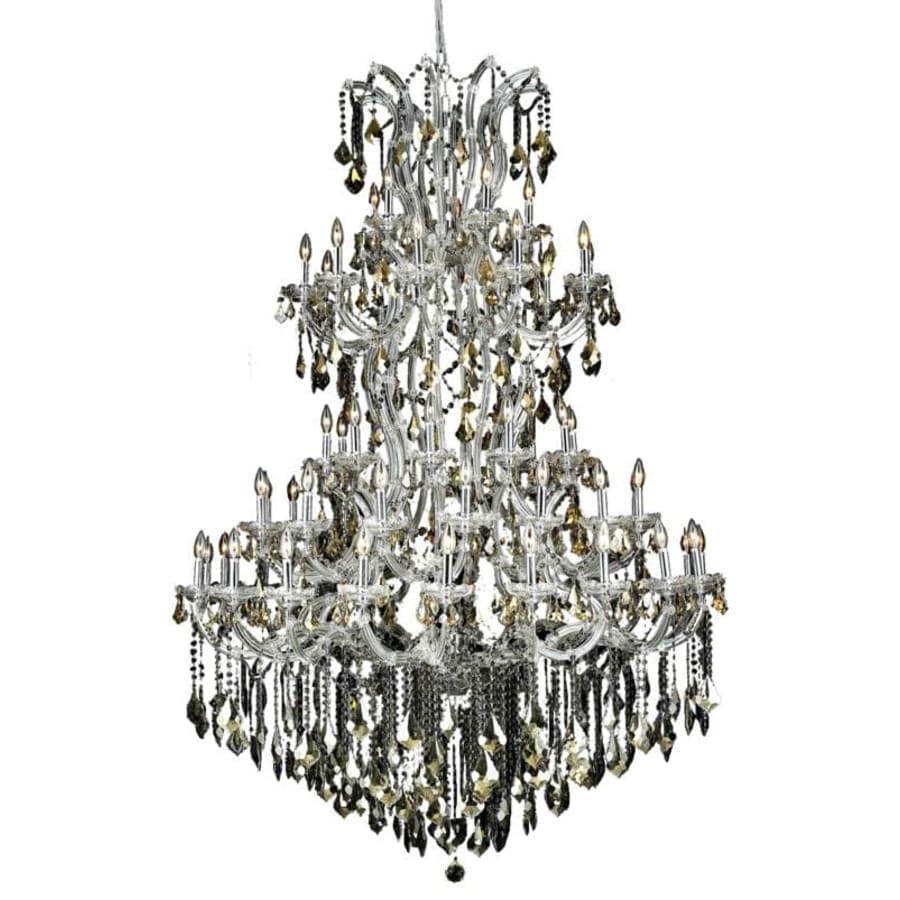 Elegant Lighting Maria Theresa 61 Light 54" Wide Crystal Chandelier with Golden Teak Royal Cut Crystals