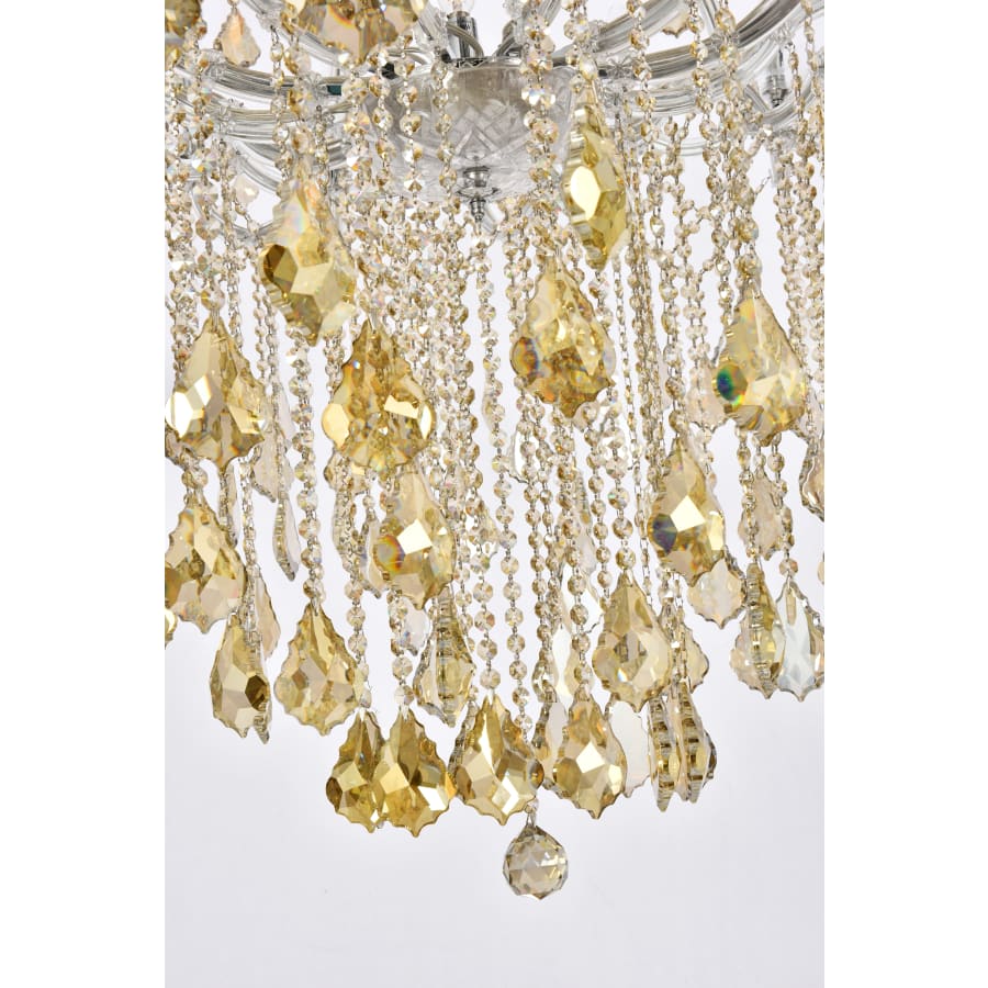 Elegant Lighting Maria Theresa 49 Light 60" Wide Crystal Chandelier with Golden Teak Royal Cut Crystals