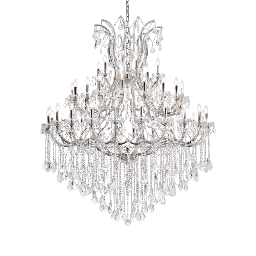 Elegant Lighting Maria Theresa 49 Light 60" Wide Crystal Chandelier with Clear Royal Cut Crystals