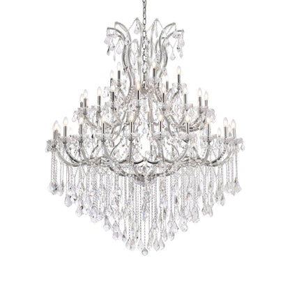 Elegant Lighting Maria Theresa 49 Light 60" Wide Crystal Chandelier with Clear Royal Cut Crystals