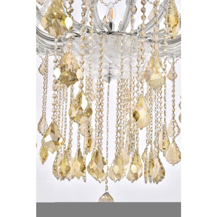 Elegant Lighting Maria Theresa 49 Light 72" Wide Crystal Chandelier with Golden Teak Royal Cut Crystals