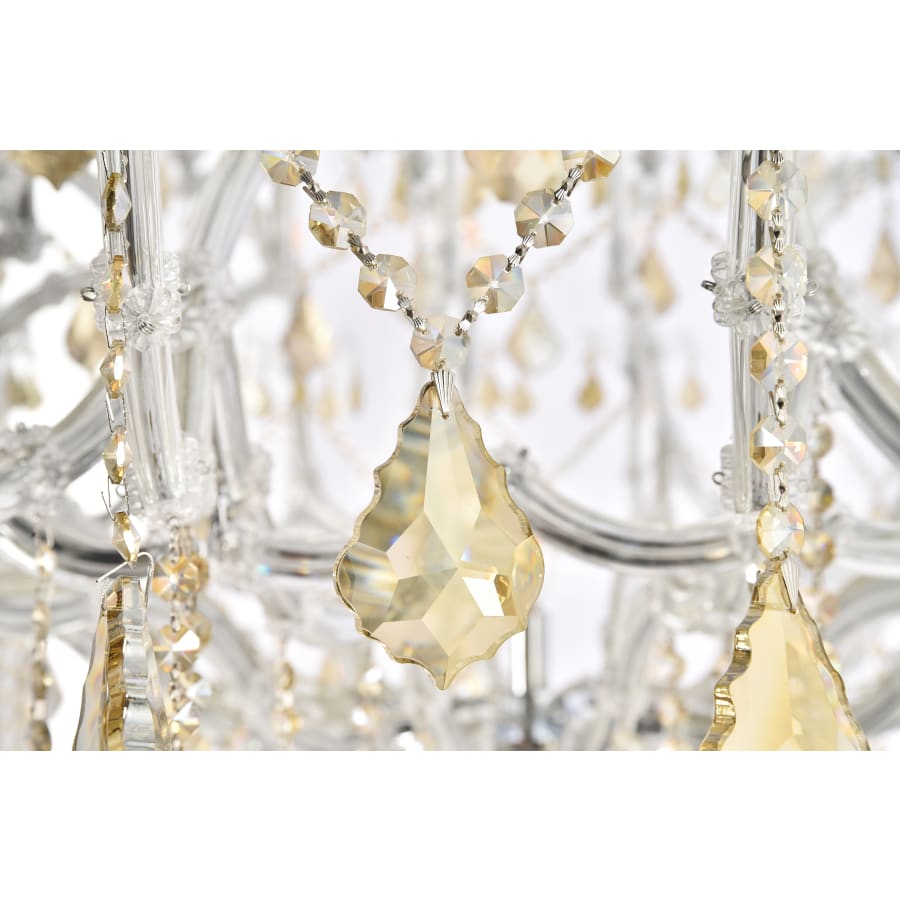 Elegant Lighting Maria Theresa 49 Light 72" Wide Crystal Chandelier with Golden Teak Royal Cut Crystals