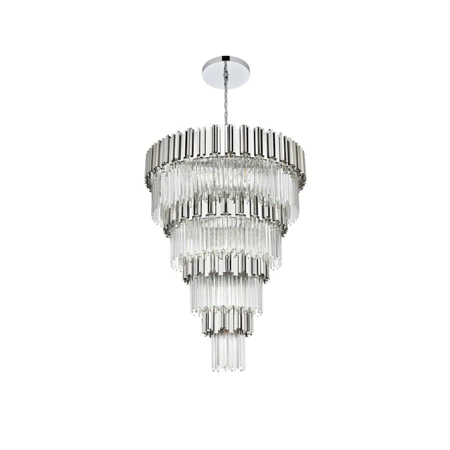 Elegant Lighting Willow 27 Light 40" Wide Waterfall Chandelier