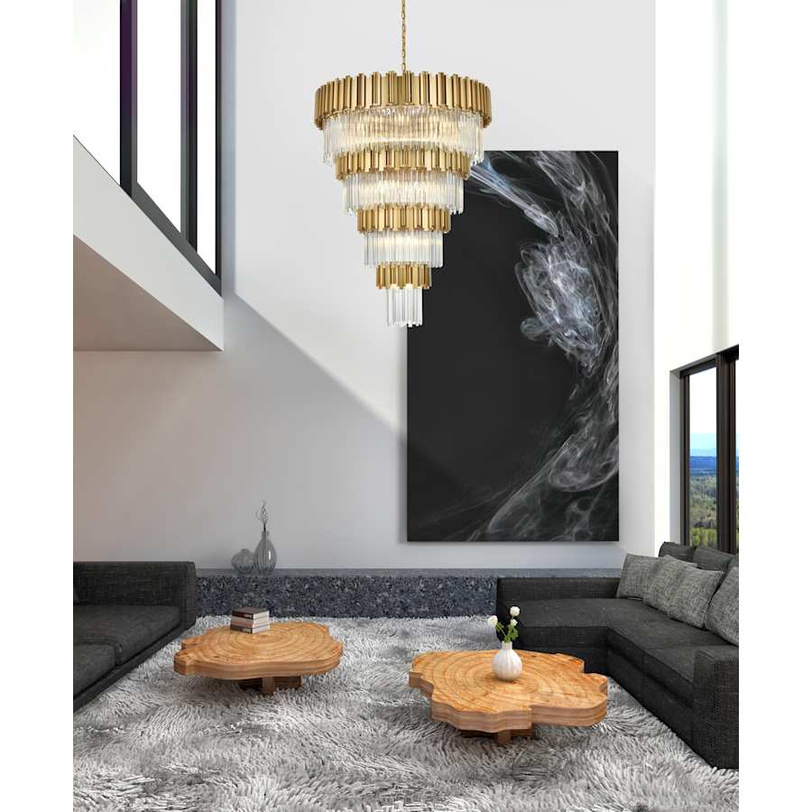 Elegant Lighting Willow 27 Light 40" Wide Waterfall Chandelier