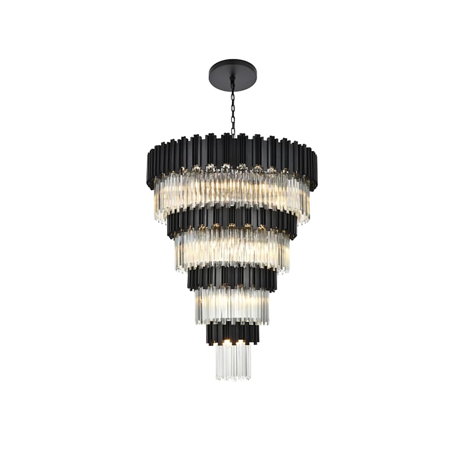 Elegant Lighting Willow 27 Light 40" Wide Waterfall Chandelier