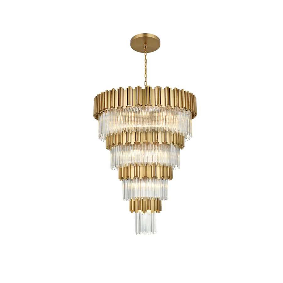 Elegant Lighting Willow 27 Light 40" Wide Waterfall Chandelier