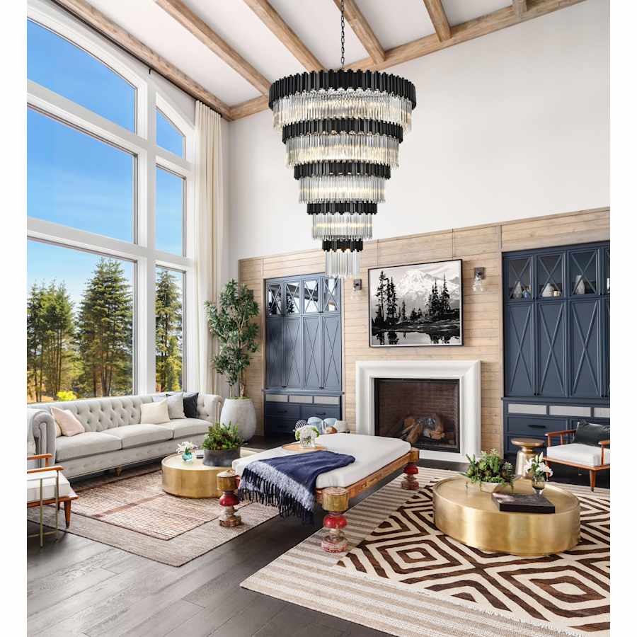 Elegant Lighting Willow 43 Light 59" Wide Waterfall Chandelier