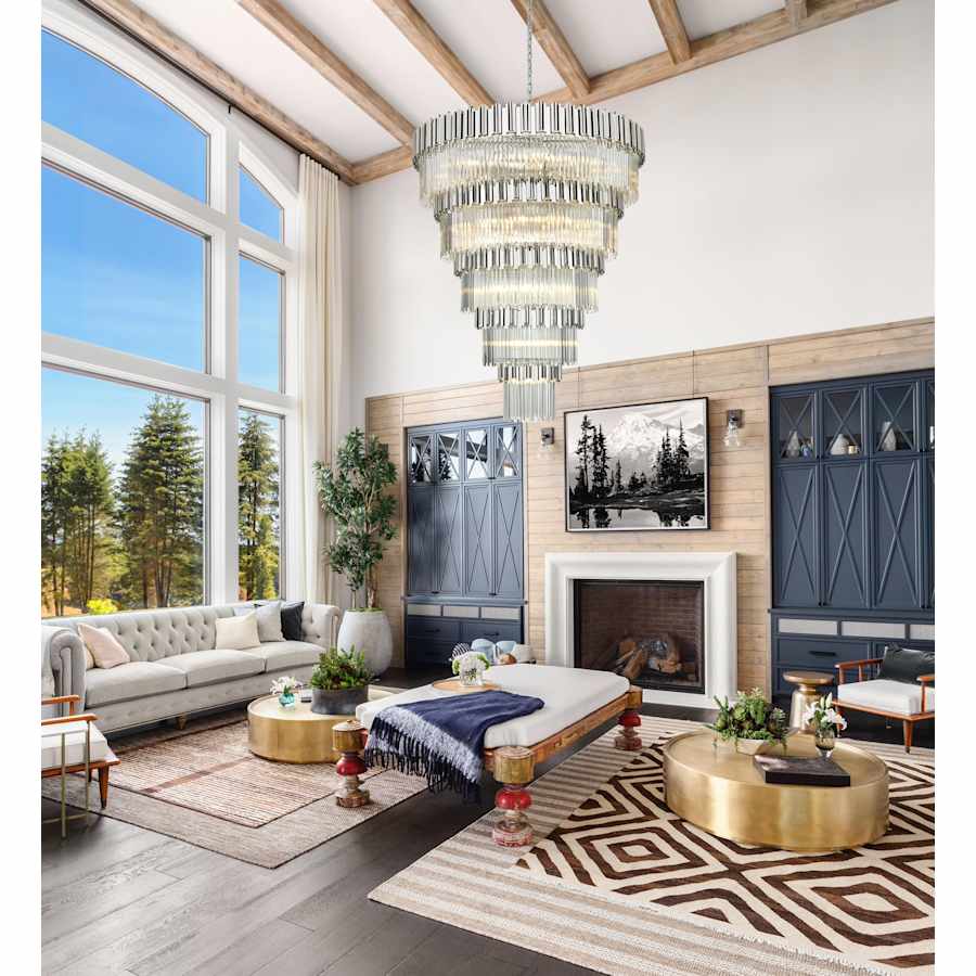 Elegant Lighting Willow 43 Light 59" Wide Waterfall Chandelier