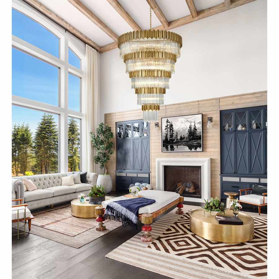 Elegant Lighting Willow 43 Light 59" Wide Waterfall Chandelier