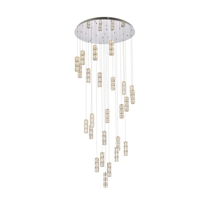 Elegant Lighting Polaris 25 Light 42" Wide LED Crystal Chandelier