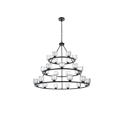 Elegant Lighting Cadence 27 Light 48" Wide Ring Chandelier