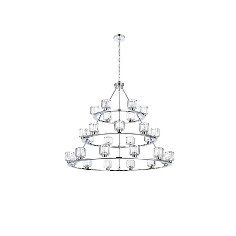 Elegant Lighting Cadence 27 Light 48" Wide Ring Chandelier