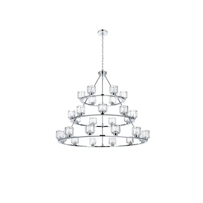 Elegant Lighting Cadence 27 Light 48" Wide Ring Chandelier