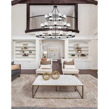 Elegant Lighting Cadence 27 Light 48" Wide Ring Chandelier
