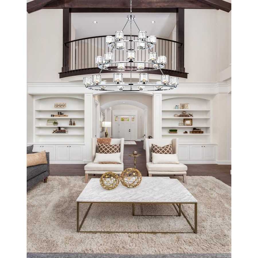 Elegant Lighting Cadence 27 Light 48" Wide Ring Chandelier