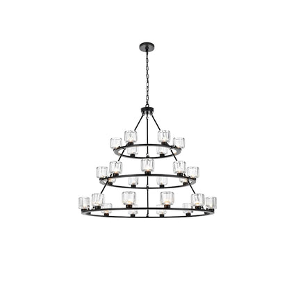 Elegant Lighting Cadence 27 Light 48" Wide Ring Chandelier