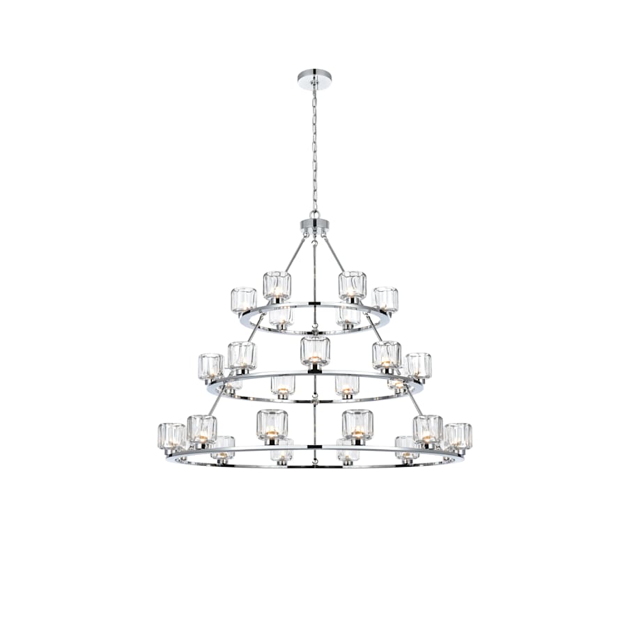 Elegant Lighting Cadence 27 Light 48" Wide Ring Chandelier