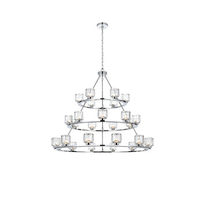 Elegant Lighting Cadence 27 Light 48" Wide Ring Chandelier