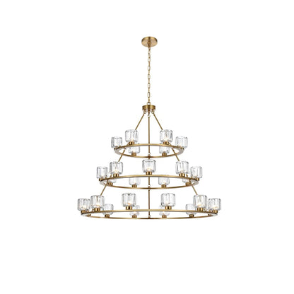 Elegant Lighting Cadence 27 Light 48" Wide Ring Chandelier