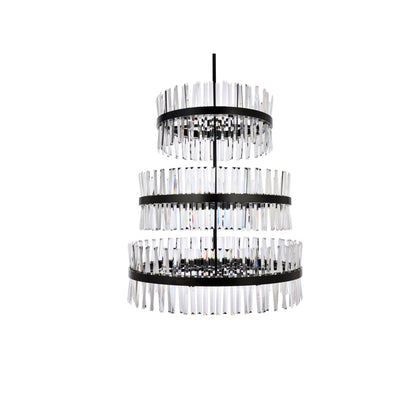 Elegant Lighting Serephina 46 Light 36" Wide Crystal Waterfall Chandelier
