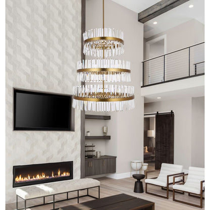 Elegant Lighting Serephina 46 Light 36" Wide Crystal Waterfall Chandelier