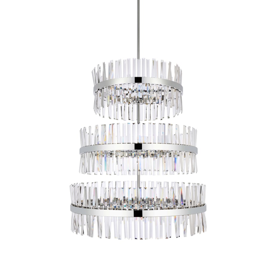 Elegant Lighting Serephina 46 Light 36" Wide Crystal Waterfall Chandelier