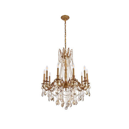 Elegant Lighting Rosalia 10 Light 28" Wide Candle Style Chandelier