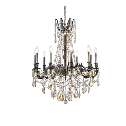 Elegant Lighting Rosalia 10 Light 28" Wide Candle Style Chandelier