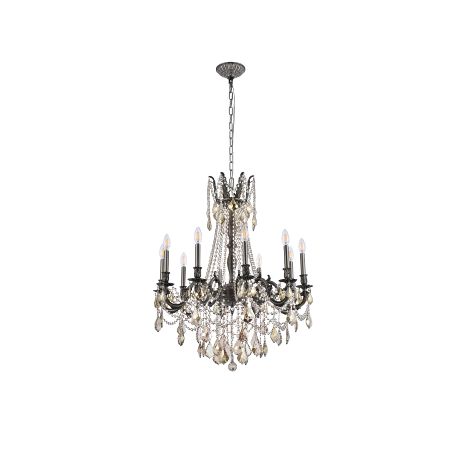 Elegant Lighting Rosalia 10 Light 28" Wide Candle Style Chandelier