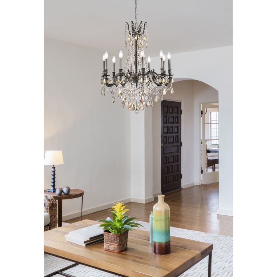 Elegant Lighting Rosalia 10 Light 28" Wide Candle Style Chandelier
