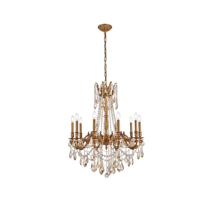 Elegant Lighting Rosalia 10 Light 28" Wide Candle Style Chandelier