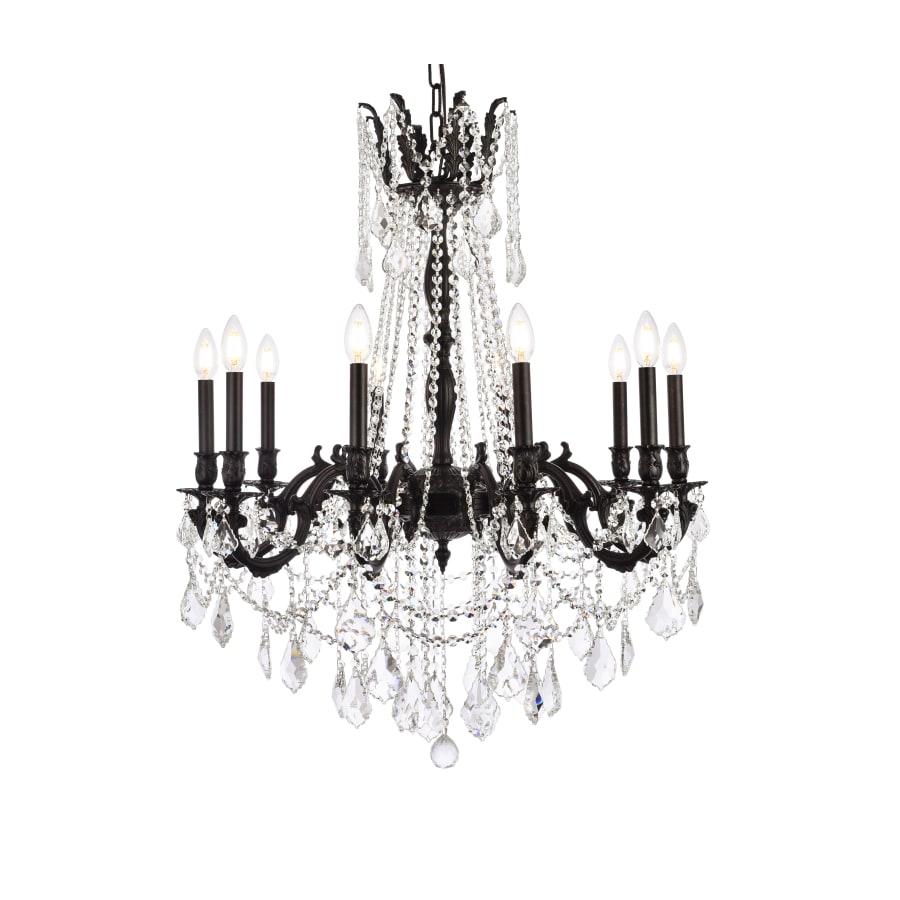 Elegant Lighting Rosalia 10 Light 28" Wide Crystal Chandelier with Clear Royal Cut Crystals
