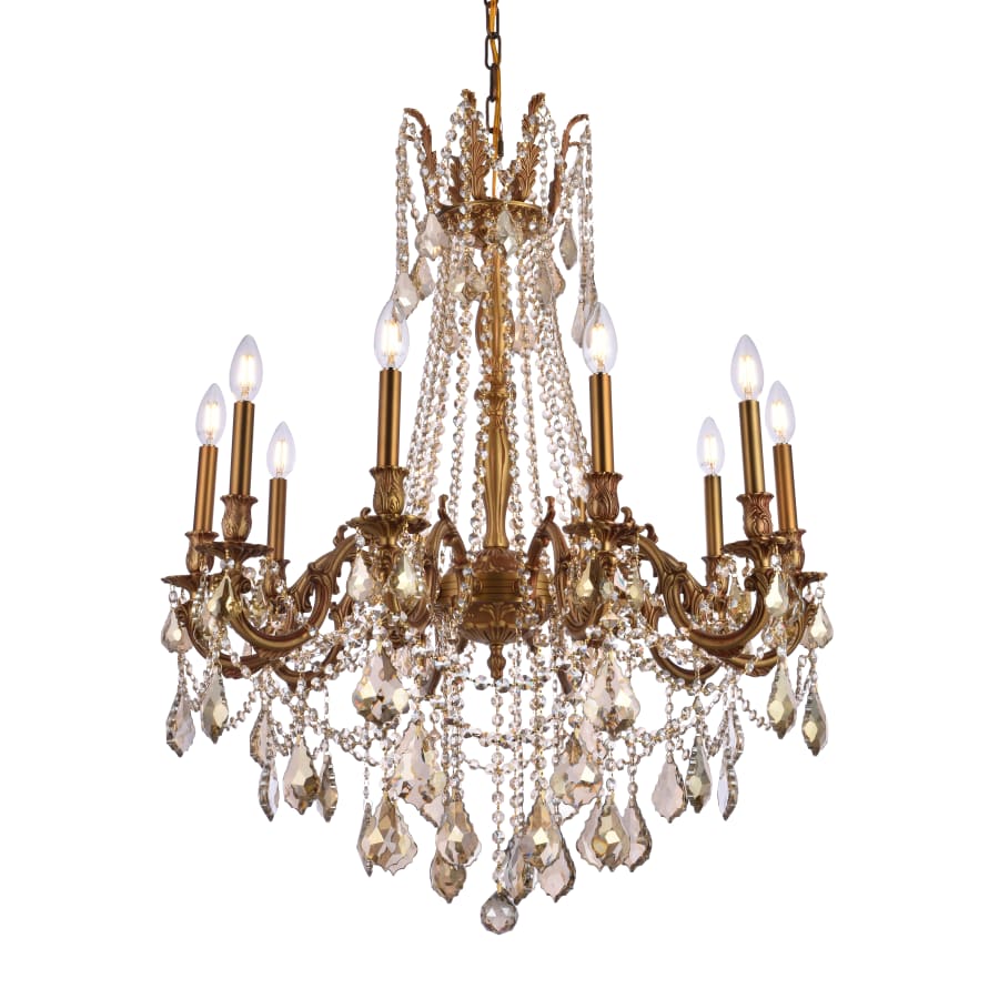 Elegant Lighting Rosalia 10 Light 28" Wide Candle Style Chandelier