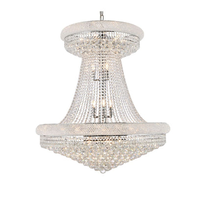 Elegant Lighting Primo 28 Light 36" Wide Crystal Empire Chandelier with Clear Royal Cut Crystals