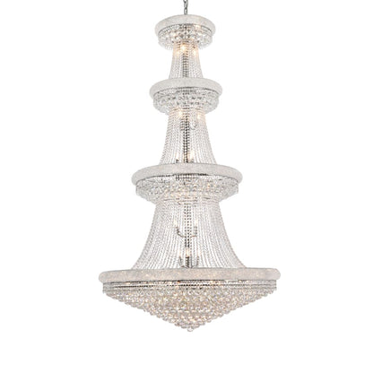 Elegant Lighting Primo 42 Light 48" Wide Crystal Empire Chandelier with Clear Royal Cut Crystals