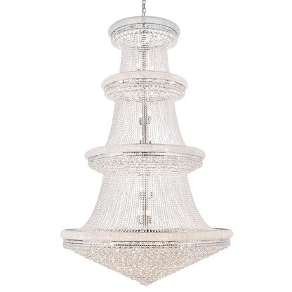 Elegant Lighting Primo 56 Light 62" Wide Crystal Empire Chandelier with Clear Royal Cut Crystals