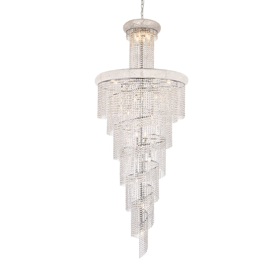 Elegant Lighting Spiral 32 Light 36" Wide Crystal Chandelier with Clear Royal Cut Crystals