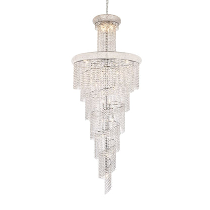 Elegant Lighting Spiral 32 Light 36" Wide Crystal Chandelier with Clear Royal Cut Crystals