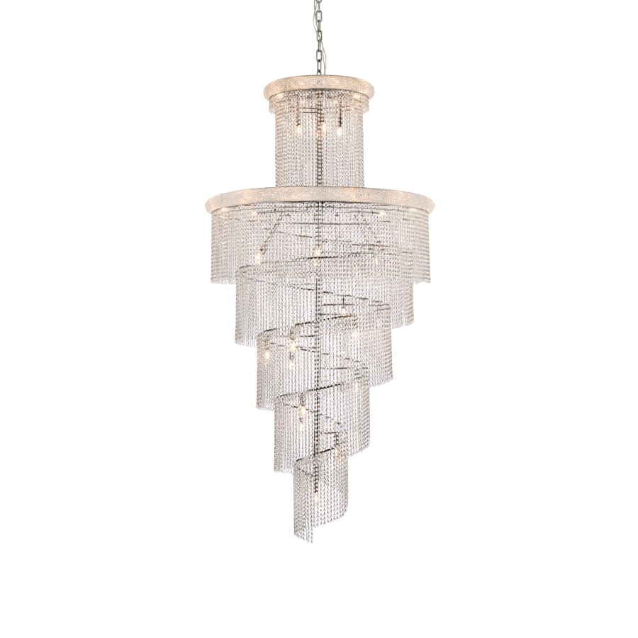Elegant Lighting Spiral 41 Light 48" Wide Crystal Chandelier with Clear Royal Cut Crystals