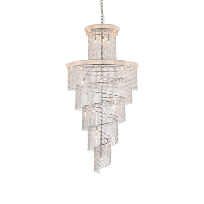 Elegant Lighting Spiral 41 Light 48" Wide Crystal Chandelier with Clear Royal Cut Crystals