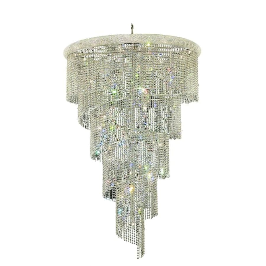 Elegant Lighting Spiral 29 Light 48" Wide Crystal Chandelier with Clear Royal Cut Crystals