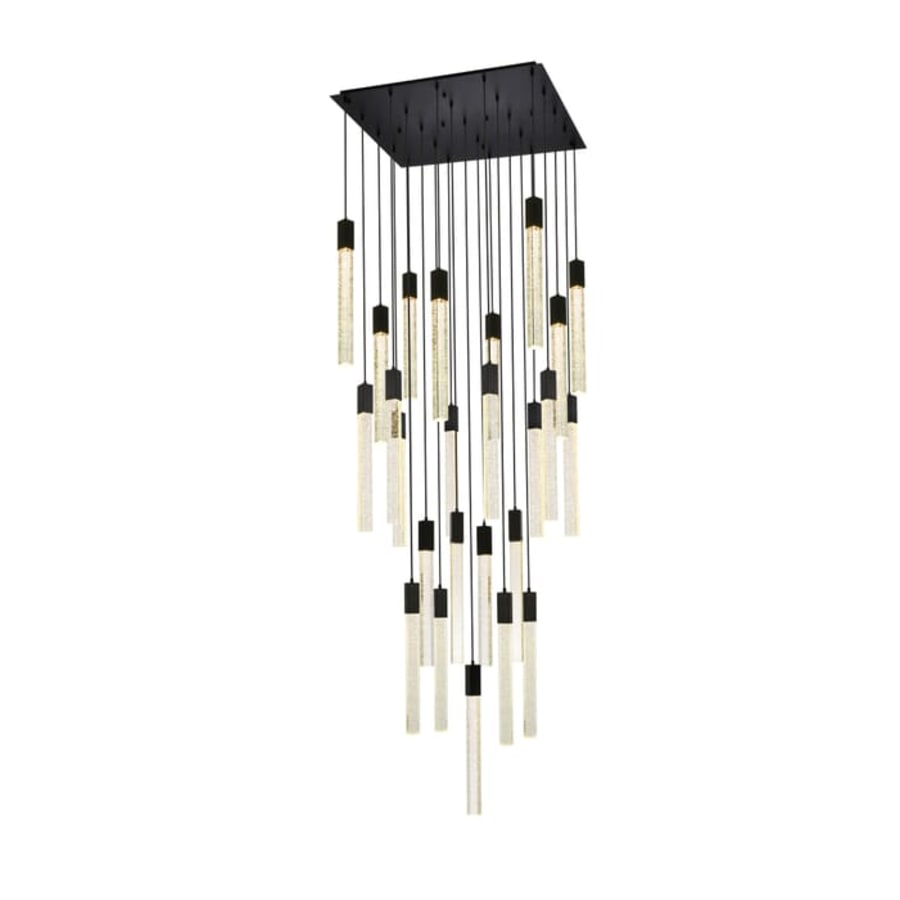 Elegant Lighting Weston 25 Light 36" Wide LED Crystal Multi Light Pendant with Clear Crystal Accents
