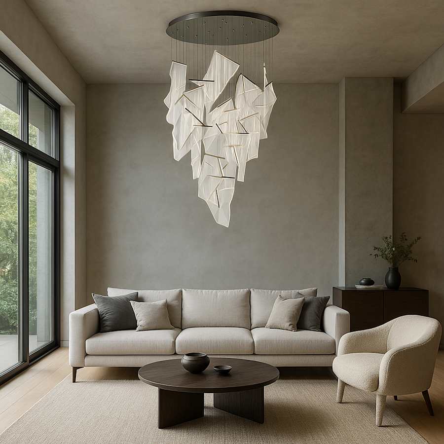ET2 Rinkle 36" Wide LED Multi Light Abstract Pendant